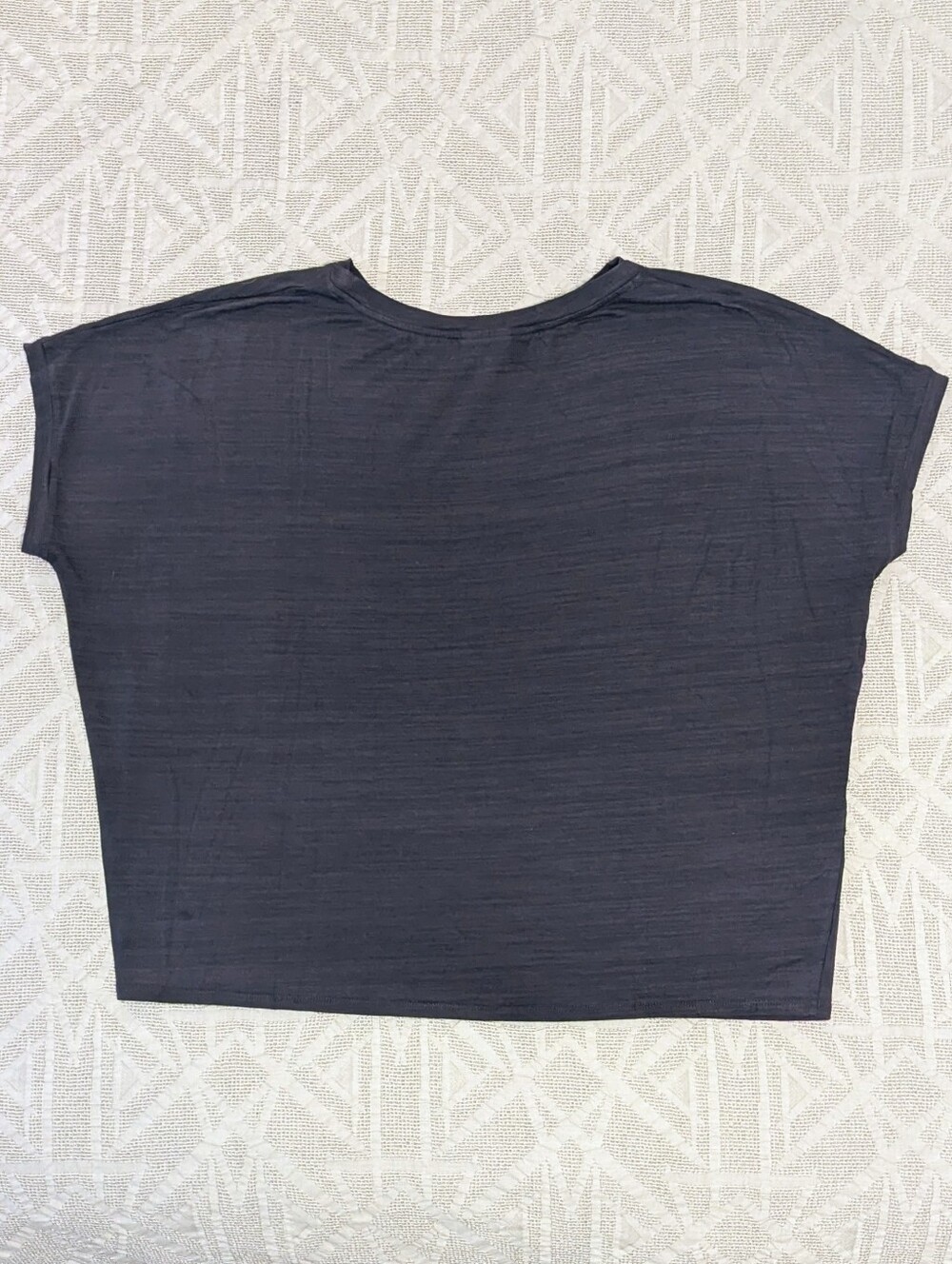 J. Jill Wearever Collection Navy Short Sleeve Top/Tee